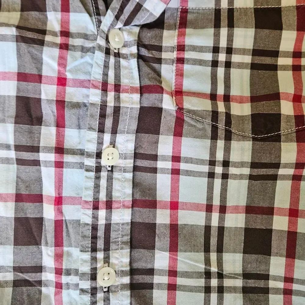 Gymboree Boys' Short Sleeve Plaid Shirt Size 7-8